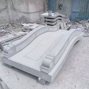 梅州 芝麻灰花岗岩园林景观 小石桥