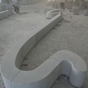 梅州 花岗岩整石坐凳拼装