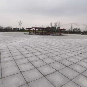 梅州 芝麻白火烧面-公园广场地铺效果