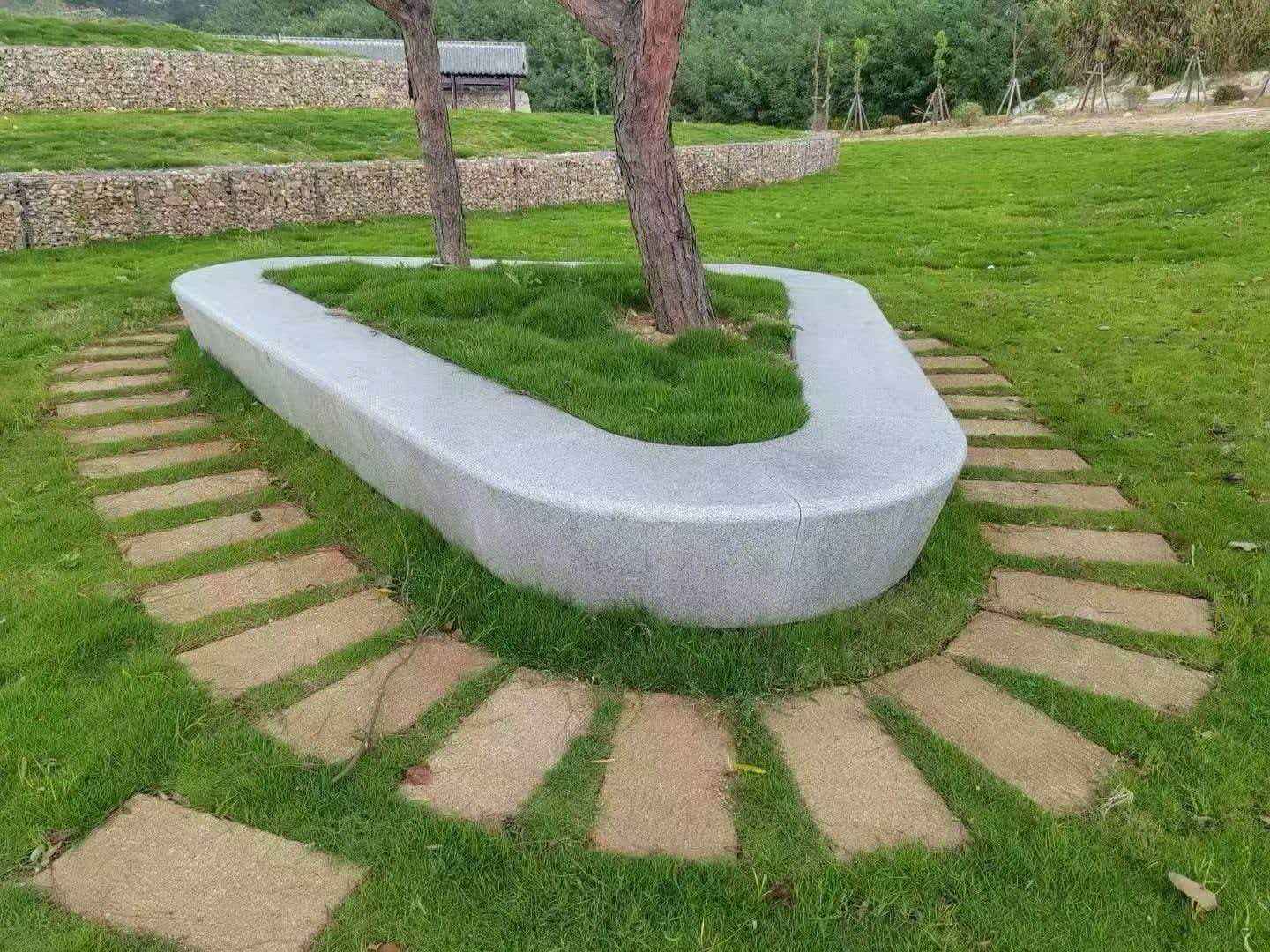 梅州 芝麻白光面整石坐凳