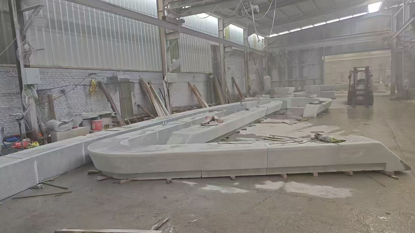 梅州 花岗岩整石坐凳拼装