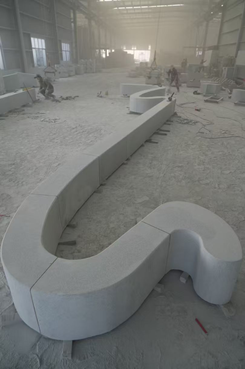 梅州 花岗岩整石坐凳拼装